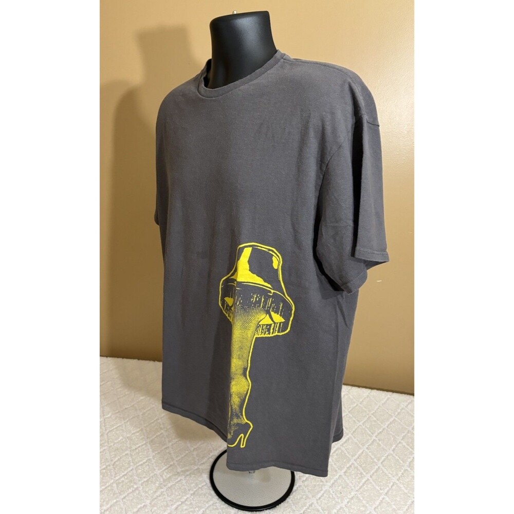 Vintage Delta A Christmas Story Leg Lamp Graphic Gray Tee Men’s Size XL - Picture 8 of 15